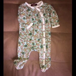 Milkbarn Bamboo Floral Footed Romper